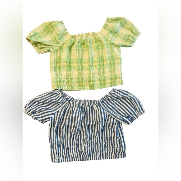 Old Navy Gap Smocked Crop Top Shirt Puff Short Sleeves Girls XL 14/16 - Picture 15 of 16